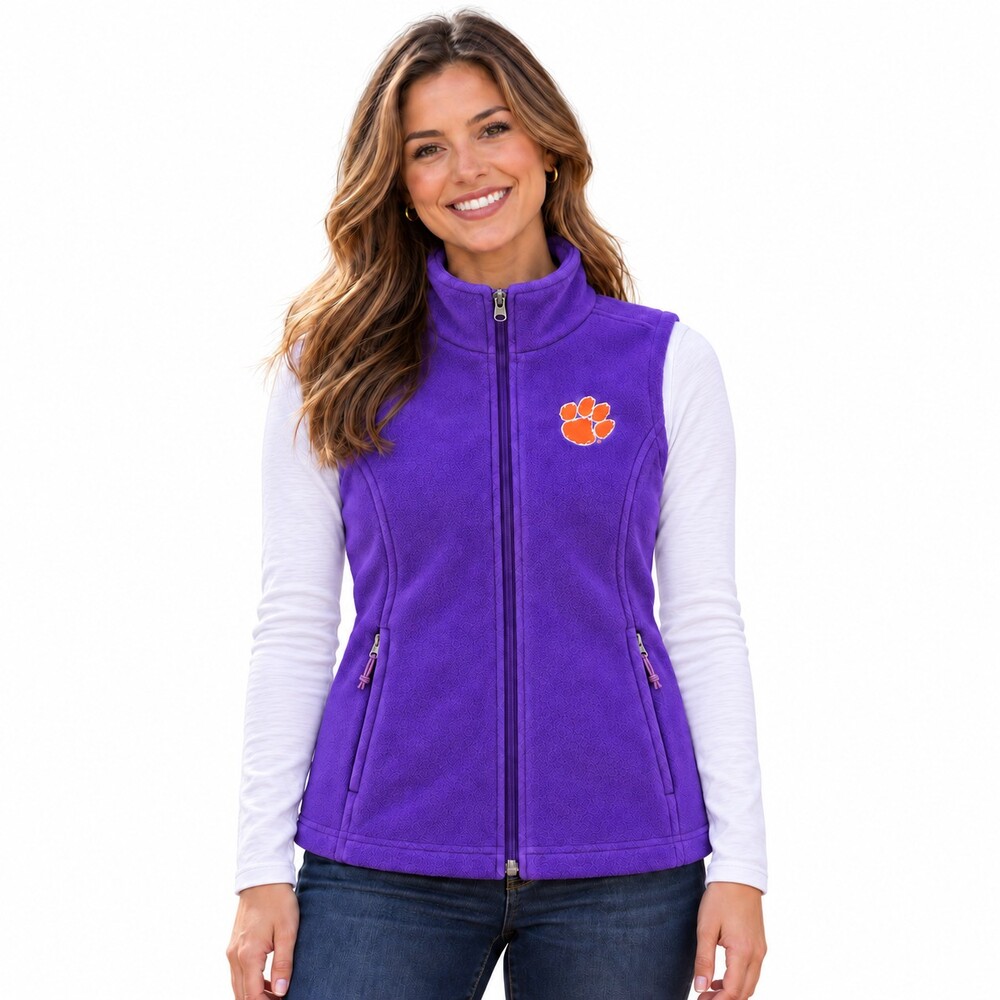 Columbia Women's Clemson Tigers Give and Go II Vest Medium Purple